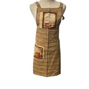 Vintage handmade fall theme apron baking cooking recipes